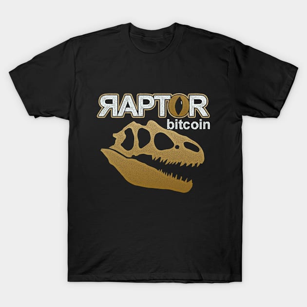 Raptor Bitcoin T-Shirt by amarth-drawing